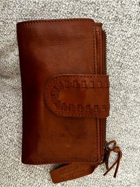 Genuine Leather Brown Women's Key & Card Holder Wallet